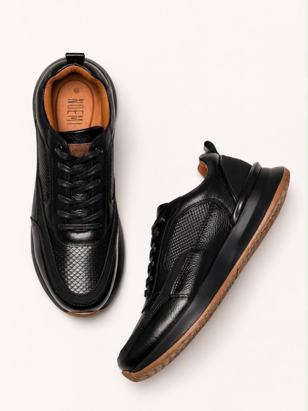 Tenis 3205 Eva Runner Negro con Detalles Miel Tenis 3205 Eva Runner Negro con Detalles Miel