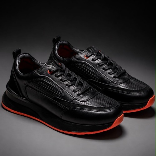 Tenis 3205 Eva Runner Negro con Naranja