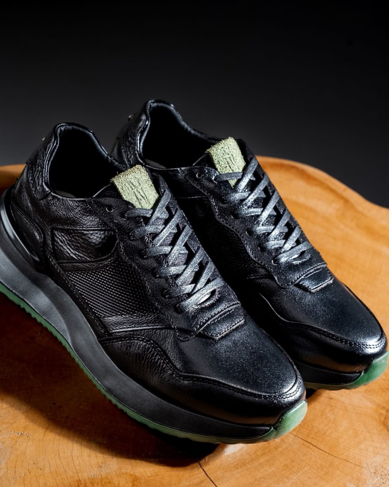 Tenis 3355 Eva Runner Negro Con Verde