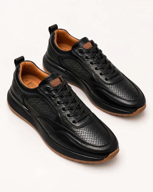 Tenis 3205 Eva Runner Negro con Detalles Miel — foto 1 Tenis 3205 Eva Runner Negro con Detalles Miel — vista 1