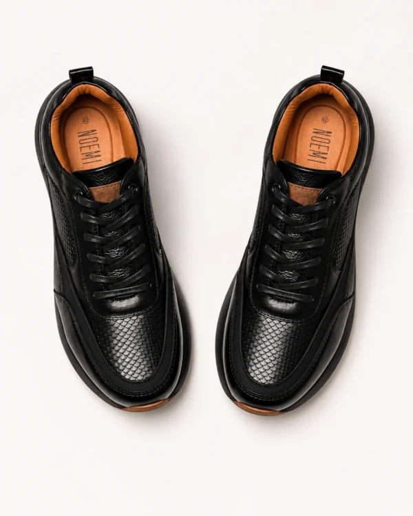Tenis 3205 Eva Runner Negro con Detalles Miel — foto 2 Tenis 3205 Eva Runner Negro con Detalles Miel — vista 2