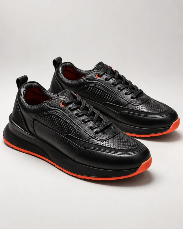 Tenis 3205 Eva Runner Negro con Naranja — vista 1