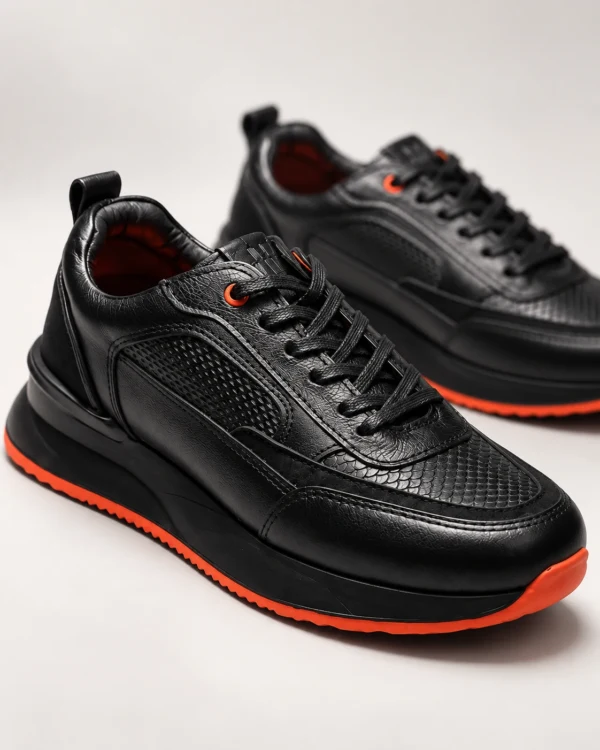 Tenis 3205 Eva Runner Negro con Naranja — vista 4