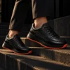 Tenis 3205 Eva Runner Negro con Naranja — Paso alto
