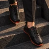 Tenis 3205 Eva Runner Negro con Naranja — Descenso cenital